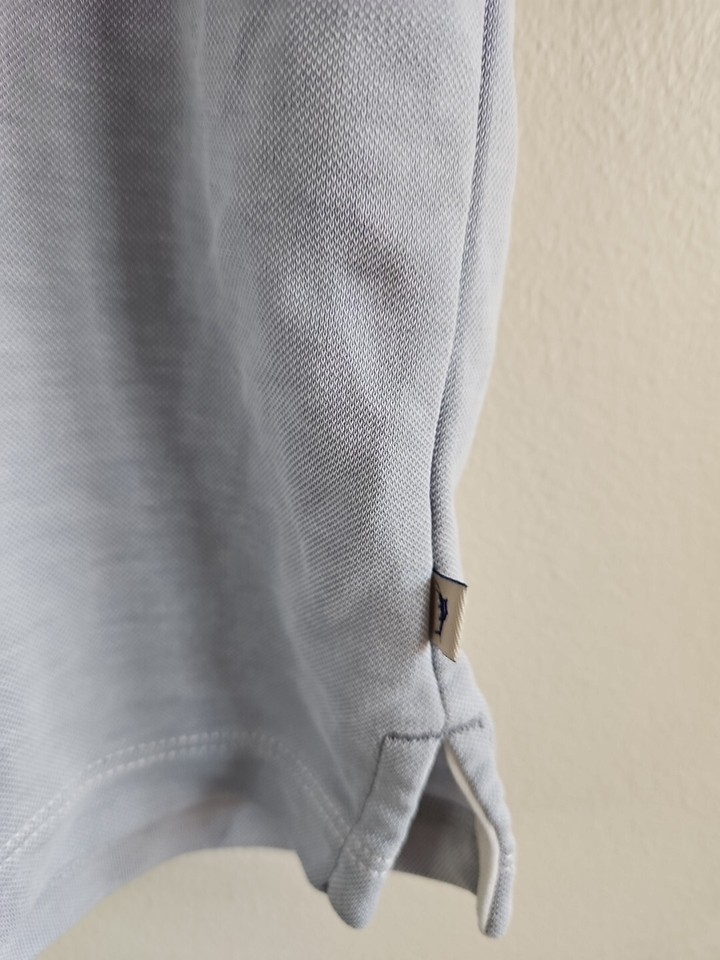 Tommy Bahama Light Blue Polo Shirt, Men's L White Buttons Item image 3