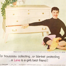 1955 Lane Cedar Chests Modern Lowboy Advertisement Vintage Furniture DWQQ7 - $19.99