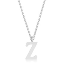 Elaina Rhodium Stainless Steel Z Initial Necklace - $20.49
