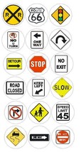 Road Signs Train Labels Stickers Decals CRAFT Teachers SCHOOLS Made In U... - $0.99+