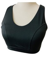 Size M Tek Gear Sports Bra Solid Black Racerback Open Back Lightly Padded - €13,87 EUR