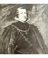 Rubens Philip IV Of Spain Print 1939 Gray Tone Plate Antique Art DWX2A - $33.94 CAD
