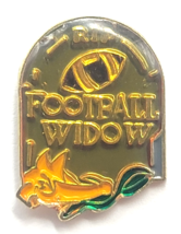 RIP Football Widow Humor Sports Theme Novelty Pin 1986 American Gag Bag ... - $9.99
