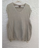 Tasso Elba Men’s Golf Sweater Vest Light Blue Cable Knit Size XL V-Neck - $282.14 MXN