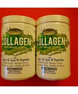 2 PACK COLLAGEN WITH BEAUTY GREENS &amp; TYPE 1 AND 3 PEPTIDES  - £41.95 GBP