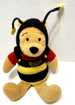 Disney Winnie the Pooh Bumble Bee Pooh Beanie Plush Stuffed Animal 8&quot; - £8.37 GBP