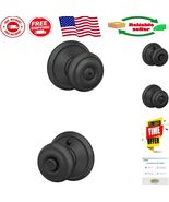 F40 GEO 622 Georgian Door Knob in Matte Black with Privacy Lock - Easy I... - $50.34 CAD