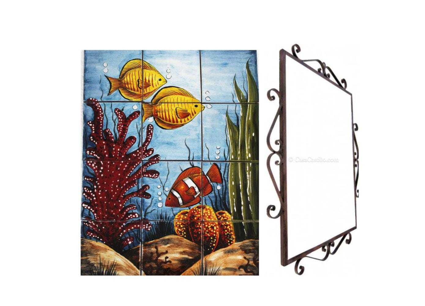 Mexican Talavera Mural HQ - Acuario1 - - $149.00