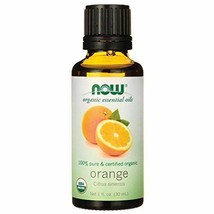 NEW NOW Foods Organic Orange Oil Essential Oils Citrus Sinensis 1 Fluid Ounce - £8.74 GBP