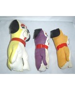 Vintage Carnival Fair Stuffed Dogs Prizes Lot of 3 1960&#39;s - £27.64 GBP