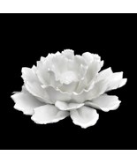 White Peony Ceramic Porcelain Flower Handmade Decor High Detail Table  W... - £9.55 GBP