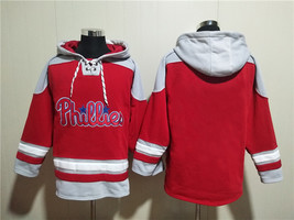Men&#39;s Philadelphia Phillies Blank Red Ageless Must-Have Lace-Up Pullover... - $75.99