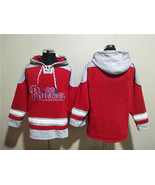 Men&#39;s Philadelphia Phillies Blank Red Ageless Must-Have Lace-Up Pullover... - $75.99