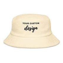 Personalized Unstructured Terry Cloth Bucket Hat - Embroidered Custom Terry Clot - $34.25