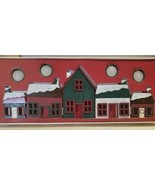 Eddie Bauer Tea Light Candle Holders Winter Christmas Holiday Village Sc... - £15.64 GBP