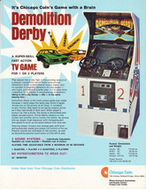 Demolition Derby Video Arcade Game FLYER Vintage Retro Race Car Driving ... - £26.51 GBP