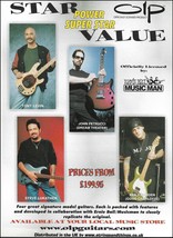 John Petrucci Steve Lukather Ernie Ball Music Man Signature guitars 8 x 11 ad - £3.38 GBP