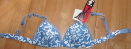 I.e.i Blue White Floral Bra Size 32A With New With Tags - $114.02 MXN