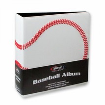 2 BCW 3&quot; Heavy Duty D-ring Premium White Baseball Collectors Binder Albums - £40.06 GBP