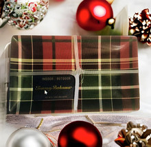 Christmas Tommy Bahama Tartan Plaid Melamine Dessert Appetizer Plates Se... - £23.34 GBP