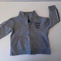 OshKosh Bgosh Varsity 95 Gray Sweatshirt Full ZipUp Jacket Toddler 3T (31-34 lb) - £11.07 GBP