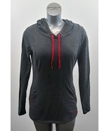 Roots Active Hoodie Women&#39;s Medium Gray Long Sleeve Pullover Hooded Swea... - $13.85