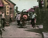 Vtg Cartolina 1910s Chefoo, Cina Street Scene Mano Colorato Non Usato - $15.31