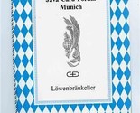 Lowenbraukeller Menu Munich Germany 1997 Java Card Forum  - £13.93 GBP