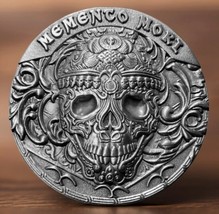 Memento Mori Antique Silver 3D Skull Challenge Coins, Stoic Reminder Token - £12.56 GBP