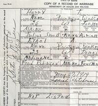 Marriage Record Official Copy 1962 (1919) Wellington Maine Ephemera DWS9A - €26,03 EUR