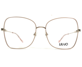 Liu Jo Eyeglasses Frames LJ2126 717 Nude Shiny Gold Butterfly Oversize 55-16-135 - £66.13 GBP