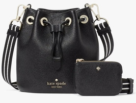 Kate Spade Rosie Mini Bucket Bag Black Leather Purse KC740 NWT $359 MSRP FS - £115.43 GBP
