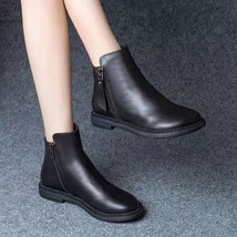 Women&#39;s Shoes Flat Boots Soft Leather Short Martn Boots Women&#39;s Spring Single Sh - £39.58 GBP