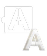 A Letter Alphabet Stencil And Cookie Cutter Set USA Made LSC107A - $4.99