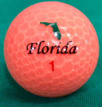 Golf Ball Collectible Embossed Sponsor Peach Color Florida 1 - £5.50 GBP