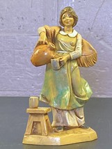 Vtg 1997 Fontanini Martha w Watering Jug Italy Nativity 5&quot; #157 Signed - £19.11 GBP