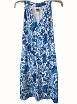 Mudd Pie Sleeveless ladies blue white floral mini lined mini dress size ... - $32.76