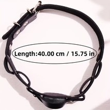Wicked Silk Emo Cosplay Dragon Eye Faux Leather Choker - Green - $15.00
