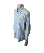 Psycho Bunny Mens Shirt Size M LS Godley Cotton Plaid Blue Green White N... - £58.37 GBP