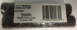 Ridgid 2-Pack 3/4&#39;&#39; Coarse Sanding Sleeves 50 Grit AC7006 - £5.25 GBP