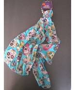 NEW Sugar Skull Womens Fashion Scarf Teal Multicolored Lgt Wgt Fabric 11... - £6.92 GBP