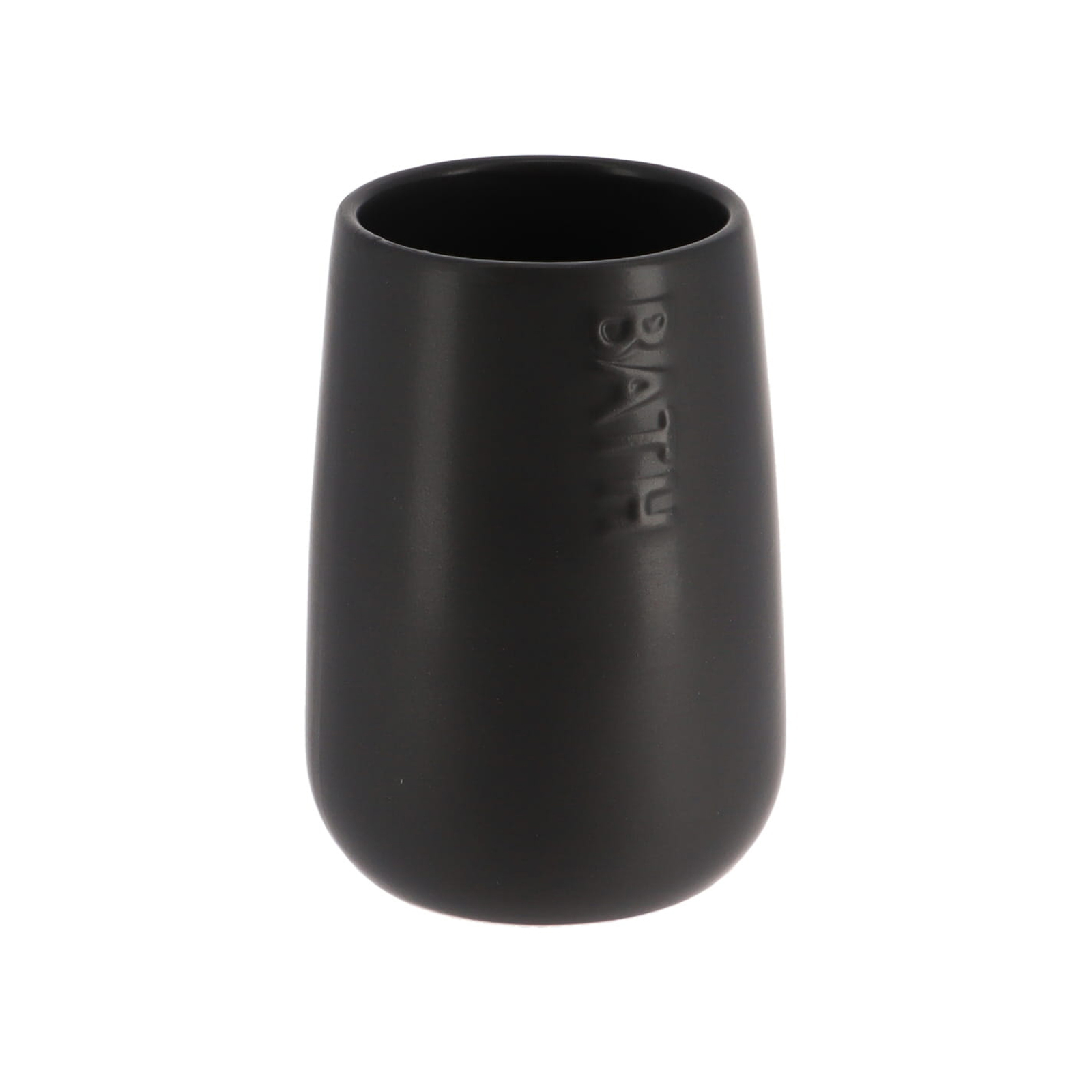 Bath D Collection Water Round Tumbler-Toothbrush Holder Dolomite Black