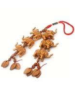 Lucky Keychain Stereo Elephant Car Pendant Creative 6 Elephants - $11.10