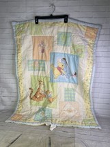 Crown Crafts Disney Winnie The Pooh Patchwork Baby Crib Blanket Comforter Yellow - $83.16