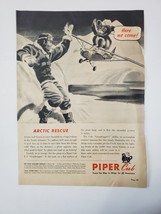 1944 Piper Cub Vintage WWII Print Ad Arctic Rescue Bear Flying Plane - $13.00