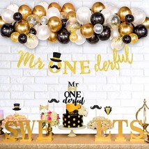 Supplies Kit, Mr. Onederful 1St Birthday Boy Party Decorations, Dapper T... - $54.99