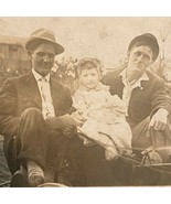 Men Little Girl Wagon Postcard Vintage RPPC Farm Barn All Identified - $24.86 CAD