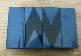 Vtg Art Deco Mod Blue Black Celluloid Plastic Chevron Herringbone German... - $2,894.04 MXN