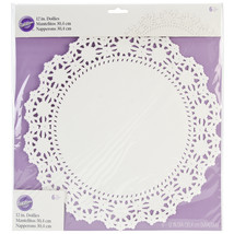 Greaseproof Doilies-12&quot; Round White 6/Pkg - £14.75 GBP