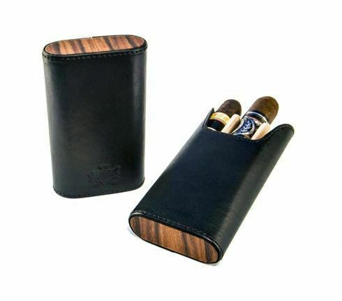 Brizard and Co. - The &quot;Show Band&quot; 3 Cigar Case - Sunrise Black and Rosewood - $139.00